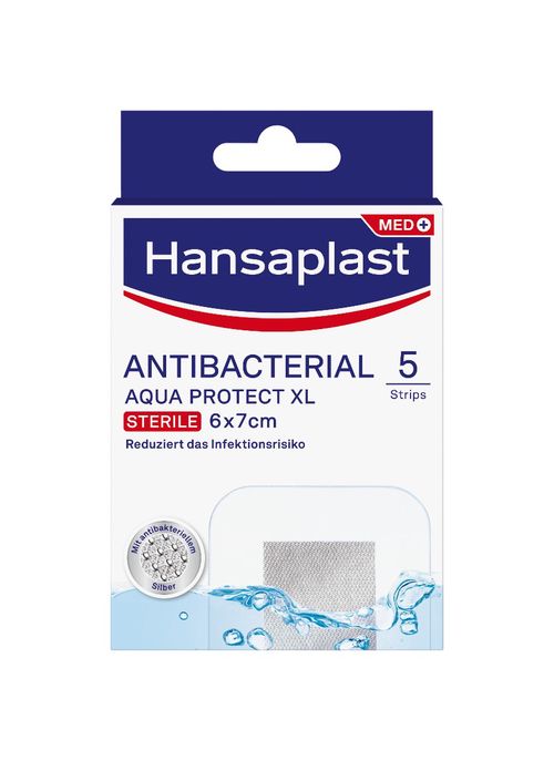 Hansaplast Med Antibacterial AquaProtect sterile 6 x 7 cm náplasti 5 ks