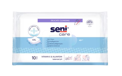 Seni care Vlhčené ubrousky s vitamínem E a allantoinem 10 ks