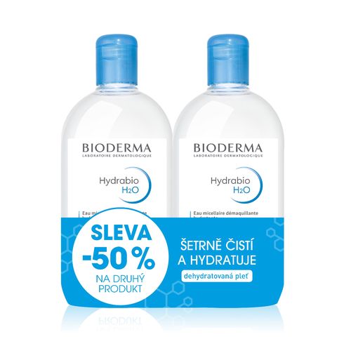 BIODERMA Hydrabio H2O micelární voda 500 ml 1+1 Festival