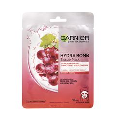 Garnier Skin Naturals Hydra Bomb vyhlazující a vyplňující textilní maska s výtažkem z hroznů 28 g