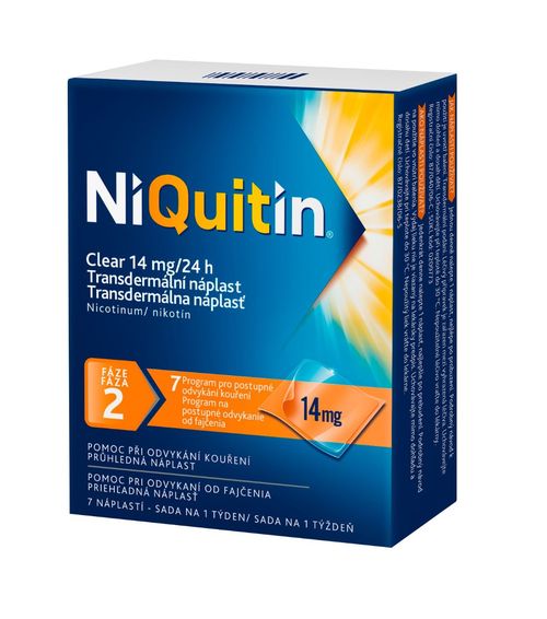 Niquitin Clear 14 mg 7 transdermálních náplastí