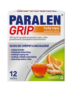 Paralen Grip Horký nápoj pomeranč a zázvor 12 sáčků