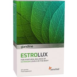 EstroLux - Vyrovnávač hladiny estrogenu. Kapsle proti hormonální nerovnováze. 60 kapslí na 30 dní. Sensilab