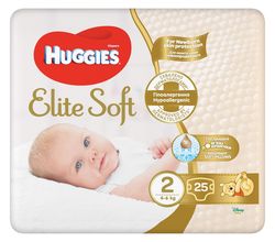 Huggies Elite Soft 2 4–6 kg dětské pleny 25 ks