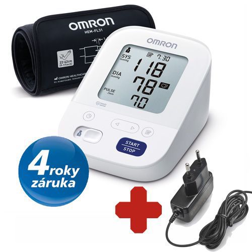 Omron M3 Comfort Intelli digitální tonometr + síťový zdroj