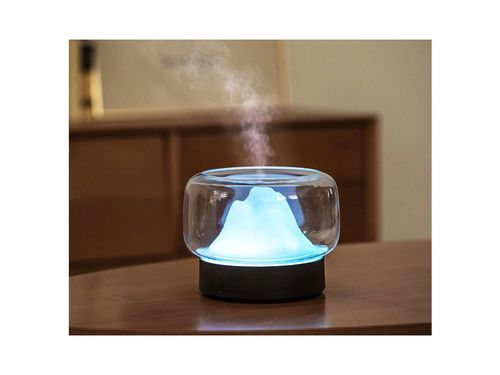 BrainMax Darková sada aroma difuzér MOUNTAIN VIEW s osvětlením, černý + éterické oleje
