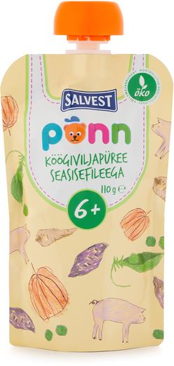 SALVEST Põnn BIO Vepřová panenka se zeleninovým pyré 110 g