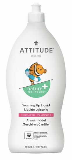 ATTITUDE Prostředek na nádobí pro děti bez vůně 700 ml