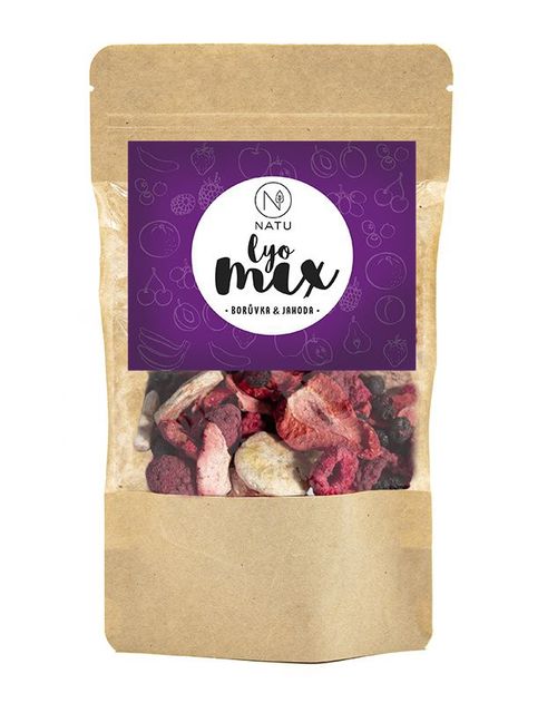 NATU Lyo mix borůvka & jahoda 35 g