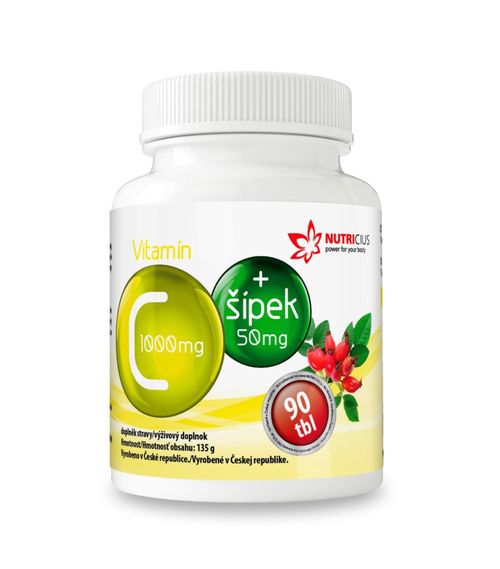 Nutricius Vitamín C 1000 mg + šípek 50 mg 90 tablet