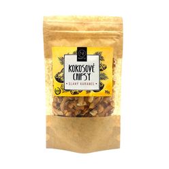 NATU Kokosové chipsy BIO slaný karamel 70 g