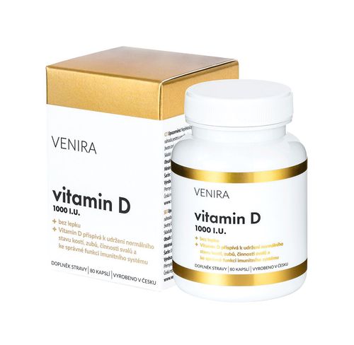 Venira Vitamin D 1000 I.U. 80 kapslí