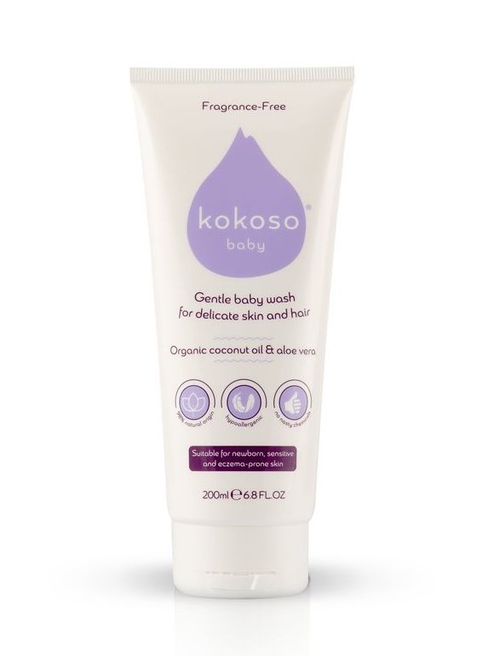 Kokoso Baby Jemný dětský mycí gel na tělo i vlásky bez parfemace 200 ml