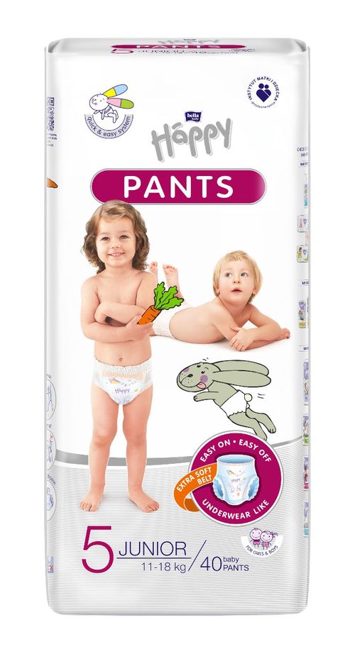 Bella Happy Pants vel. 5 Junior plenkové kalhotky 40 ks