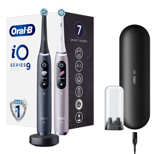 Oral-B iO9 Series Duo Black/Rose elektrický zubní kartáček 2 ks