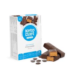 KetoDiet Proteinové tyčinky – příchuť čokoláda (14 ks – 7 porcí)
