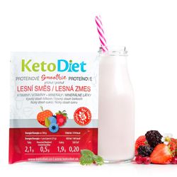 KetoDiet Proteinové smoothie příchuť lesní směs (7 porcí) - 100% česká keto dieta