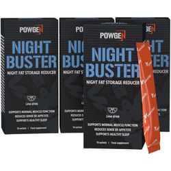 Night Buster | 1+3 ZDARMA | Nápoj pro redukci a spalování tuku během spánku | 4x 10 sáčků na 40 dní | PowGen