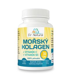 Dr. Natural Mořský Kolagen + vitamín C a vitamín B3 30 kapslí