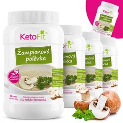 Žampionová proteinová polévka 1450 g, 40 +10 porcí ketonové diety ZDARMA