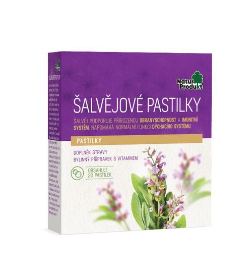 Naturprodukt Šalvějové pastilky 20 ks