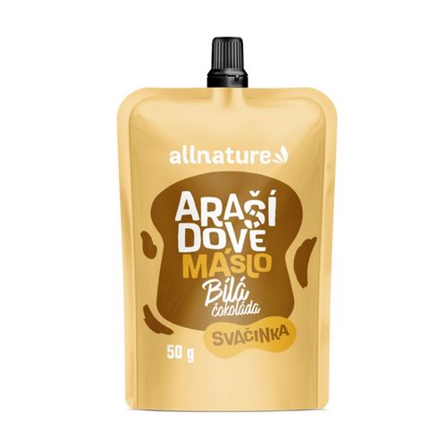 Allnature Arašídové máslo s bílou čokoládou 50 g