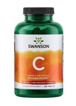 Swanson Vitamin C + Extrakt z Šípků, 1000 mg, 250 tablet