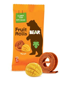 BEAR Fruit Rolls mango ovocné rolované plátky 20 g