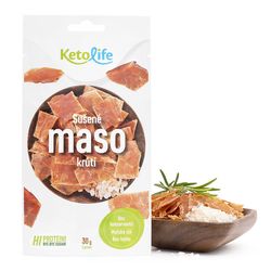 KetoLife Sušené maso – krůtí - Ta modrá je dobrá