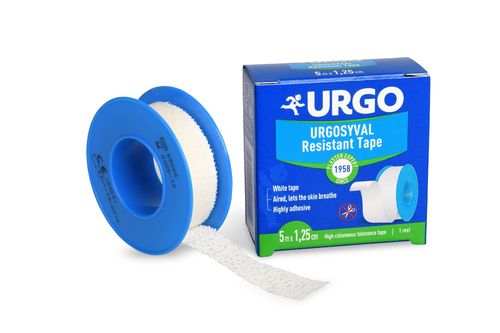 Urgo SYVAL 5 m x 1,25 cm fixační náplast textilní 1 ks bílá