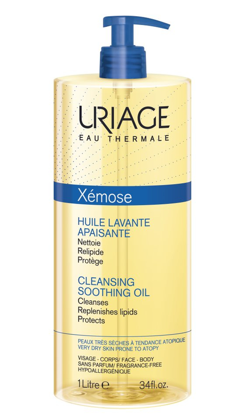 Uriage Xémose C8+ Zklidňující mycí olej pro suchou až atopickou pokožku 1000 ml