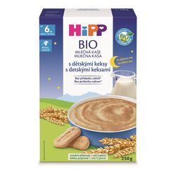 Hipp BIO Mléčná kaše na dobrou noc s dětskými keksy 250 g