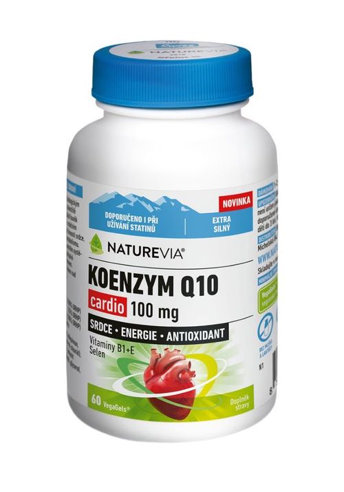 NatureVia Koenzym Q10 Cardio 100 mg 60 kapslí