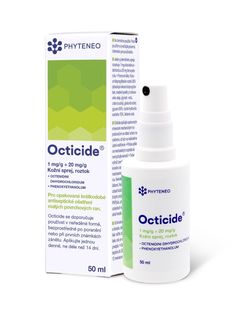Octicide 1 mg/g + 20 mg/g kožní sprej, roztok 50 ml