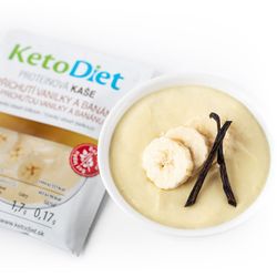 KetoDiet Proteinová kaše s příchutí vanilky a banánu (7 porcí) - 100% česká keto dieta