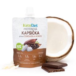 KetoDiet Proteinová kapsička – příchuť Čokoláda a kokos (1 porce) - 100% česká keto dieta