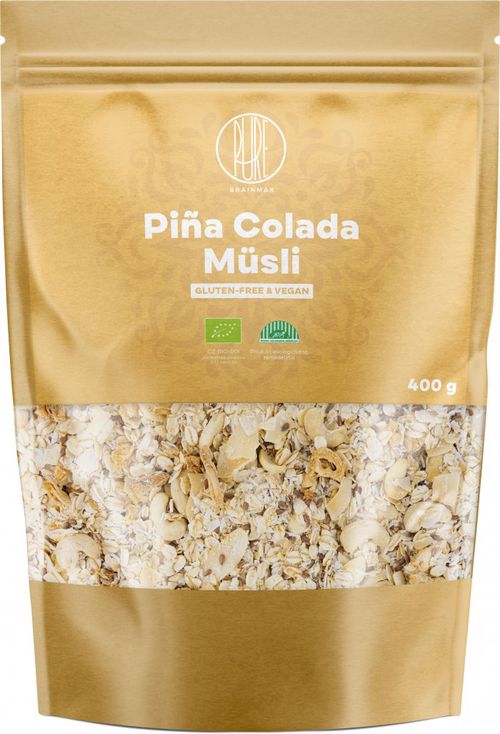 BrainMax Pure Müsli, Piña Colada, BIO, 400 g *CZ-BIO-001 certifikát