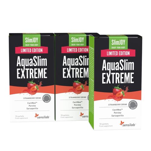 3x AquaSlim EXTREME limitovaná edice - jahodová příchuť