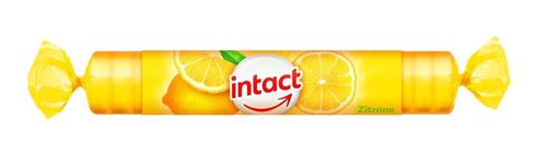 Intact Hroznový cukr s vitaminem C citron rolička 40 g