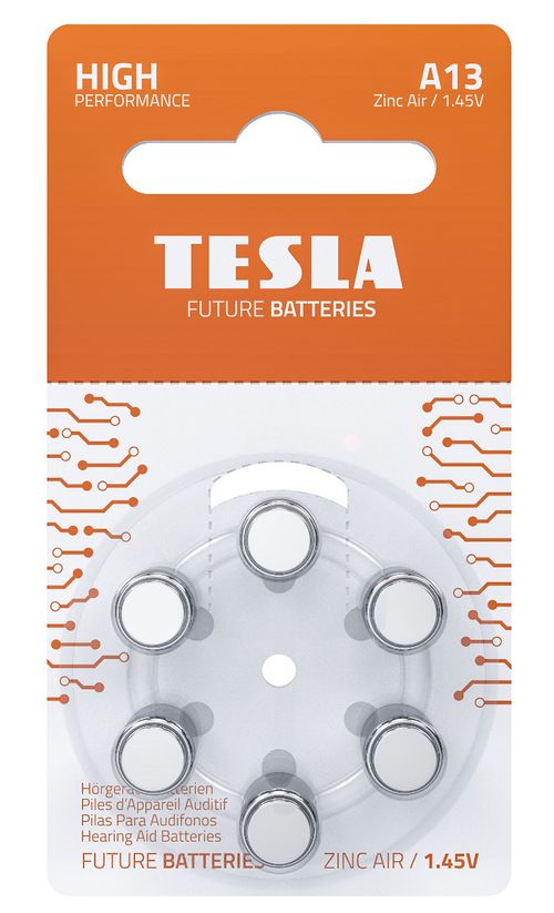 TESLA Baterie do naslouchadel A13 PR48 6 ks