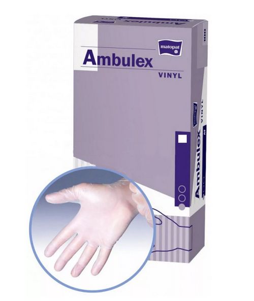 Ambulex Vinylové rukavice pudrované nesterilní vel. M 100 ks