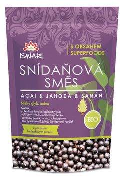 Iswari BIO Snídaňová směs acai-jahoda-banán 300 g