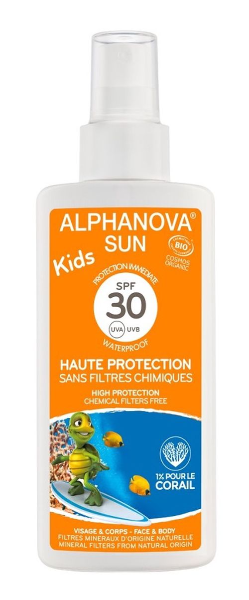 Alphanova SUN BIO Opalovací krém ve spreji pro děti SPF30 125 g