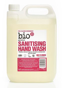 Bio d Tekuté dezinfekční mýdlo na ruce pelargónie náhradní kanystr 5 l