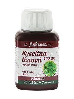 Medpharma Kyselina listová 400 mcg 37 tablet