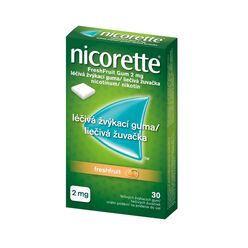 Nicorette FreshFruit Gum 2 mg léčivá žvýkací guma 30 žvýkaček