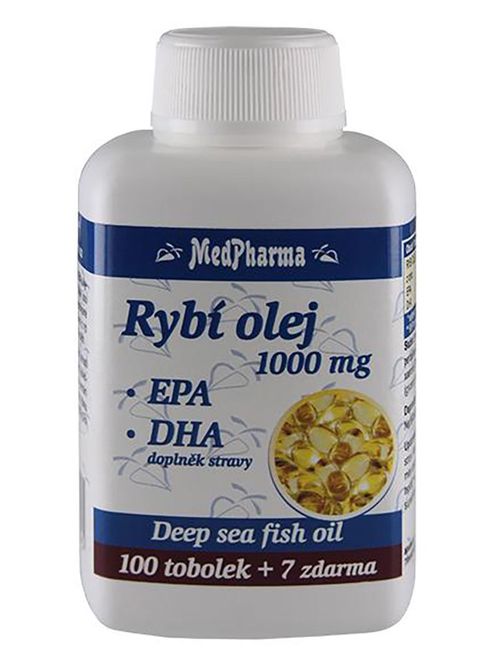 Medpharma Rybí olej 1000 mg + EPA + DHA 107 tobolek