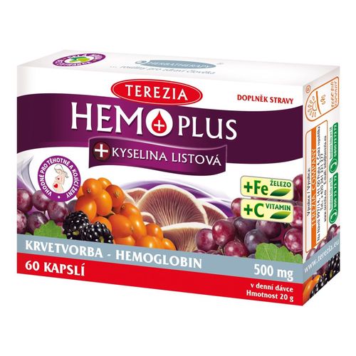 Terezia Hemoplus + kyselina listová 50+10 kapslí