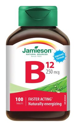 Jamieson Vitamín B12 metylkobalamín 250 μg 100 tablet