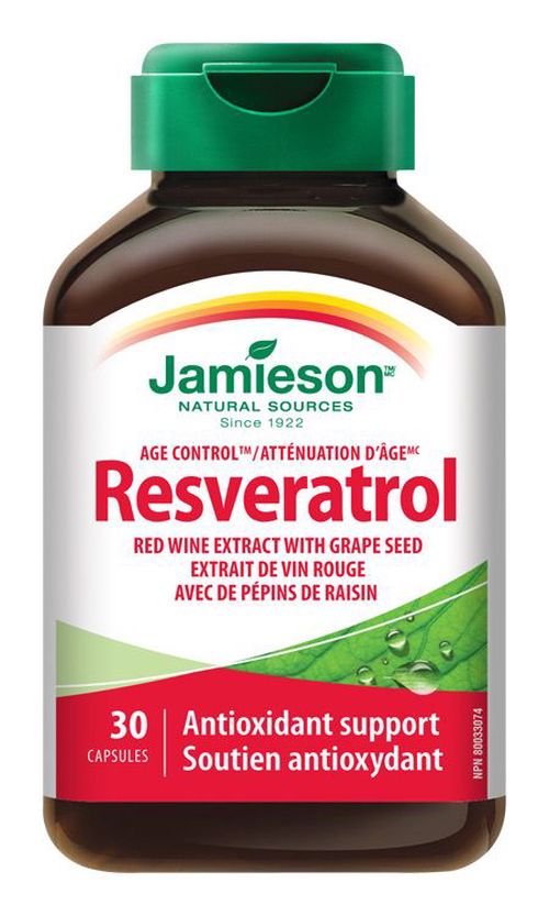 Jamieson Resveratrol 50 mg extrakt z červeného vína 30 kapslí